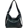 Cheval Firenze Borsa a spalla Ogma, Vera Pelle Made in Italy (Nero)