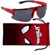 ARKAID Occhiali da sole Marvel Spiderman per bambini, eleganti, comodi e durevoli, con protezione UV, con custodia morbida