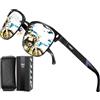 ATTCL Uomo Occhiali da sole Polarizzate da Telaio in metallo semi-cerchiato Al-Mg Super leggero 8-188 Silver