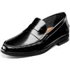 Florsheim Brisbane Flex Moc Toe Penny Moc Moc Uomo, Nero liscio, 47 EU