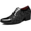 Hiuzylqx Scarpe Oxford da Uomo con Punta Affusolata e Tacco Alto Scarpe da Festa in Pelle per Scarpe Casual, da Lavoro, da Cerimonia, da Matrimonio E da Ballo,Nero,41 EU
