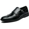 Webrosistol Mocassini da Uomo con Doppia Fibbia Ecopelle Classica Formali Scarpe Eleganti Casual Feste Matrimonio Mocassino Brogue
