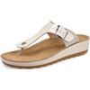 Fly Flot Ciabatta Donna Infradito in Tessuto con Fibbia Regolabile, Fodera Traspirante Air Flot E Sottopiede in Pelle