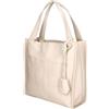 Gave Lux Borsa a Spalla Pelle Italiana Elegante 34x32x11 Latte per Donne