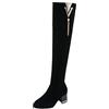 Xmiral Stivali Scarpe da Donna Invernali da Cavaliere con Tubo Lungo sopra Il Ginocchio (40 EU,Nero)