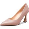 NobleOnly Donna Medio Tacco Heel Slip-on Chiusa a Punta Classico Dress Pumps Casual Ufficio Estate Scarpe 8.5 CM Heels Rosa 37 EU