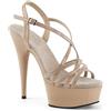 Pleaser DELIGHT-613 Nude Pat/Nude UK 7 (EU 40)