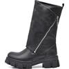 IF Fashion Scarpe Stivali da Donna Al Polpaccio Largo Biker Motociclista Con Zip Platform Anfibi YG881 MP753