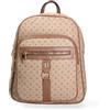 Briciole Zaino per Donne Poliuretano Zainetto Casual Made in Italy Stile Moderno Comfortevole 26,5x32,5x14 Cm 4135 Beige