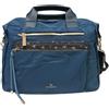 NAJ-OLEARI Borsa Cartella Donna in Nylon Riciclato, Multitasche con Cerniere Dorate, Portadocumenti Multiuso, Dimensioni 27x37x15 cm, Art. 61834/A