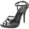 Hixingo Scarpe Tacco Donna Eleganti 10.5cm, 35-43 Scarpe col Tacco a Spillo Donna Comode Sandali Estive Tacchi Alti a Punta per Matrimoni, Cerimonie, Galà, Feste, Ufficio (5786-21 Nero,39)