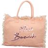 Miss Beach - Borsa da Spiaggia Con Chiusura Zip per Vacanze, Borsa Mare | 29 Litri di Volume - Tracolla in Tela, borsa da picnic in Tela