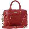 Catwalk Collection Handbags - Grande Borsa Tote Pelle - Cartella a Tracolla per Laptop - Borsa Ufficio Donna - Valigetta 24 Ore - Sienna - Rosso