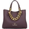 Braccialini Beth Jewels Borsa a mano di medie dimensioni in colore platino, con doppi manici e tracolla logata removibile e regolabile per una doppia portabilità. All'interno, una pochette estraibile