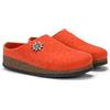 LE TIROLESI - Pantofola Cortina in lana REWOOLY® con sottopiede morbido e suola in gomma - Made in Italy Taglia 38, Colore Arancione