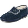 SCHAWOS Donna Ciabatta con Strappo Johanna - Pantofole in feltro con lana e suola antiscivolo, facili da calzare