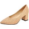 LarDorLin Donna Appuntito Sposa Block Scarpe Pump