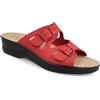 Fly Flot ciabatte donna sandali pelle doppia fibbia 800 soletta anatomica Made in italy 2025 ciabatta + sportina spesa animali (rosso, Sistema Taglie Calzature EU, Adulto, Donna, Numero, Media, 40)