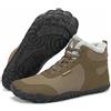 Mishansha Scarpe Invernali Barefoot Uomo Donna Stivali Neve Comode Caldo Stivaletti Inverno Antiscivolo Flessibile Scarponcini con Imbottitura Calda, Marrone Legno 44EU