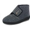 SCHAWOS Uomo Stivaletto da Casa 6060 - Pantofole in feltro con lana vergine, calde e stabili fino alla caviglia (grigio scuro, 45)