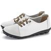 TangDao Mocassini Slip On Donna Comode Scarpe da Barca Pelle Penny Loafer Casual Sneaker Scarpe da Passeggio Guida Auto,38 Bianco