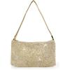 ANGELO Pochette da Donna Glitterata, Borsa a Mano e Spalla con Strass, Clutch Brillantinata da Sera Elegante, Borsa Glitter con Zip per Feste, Matrimoni, Eventi, Cerimonie, 28x6x14cm (Oro)