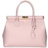 Chicca Borse Borsa Donna a Mano Pelle con Tracolla Bauletto (D13 Rosa)
