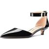 Castamere Donna Gattini Tacco Heel Chiusa a Punta Cinturino alla Caviglia Pumps Two-Piece Fibbia Dress Scarpe 3.5 CM Heels Nero 45 EU