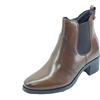 Valleverde 47615 Vitello Marrone Tronchetti Eleganti per Donna in Pelle con Lampo ed Elastico