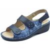 Sabatini Calzature Sabatini S1524 C. Nicole Cam Matteus Blu Sandali per Donna in Nabuk con Triplo Strappo (Taglia 38)