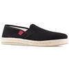 Andrés Machado - Mocassini Unisex per Donna e Uomo - AM500 - per L'Estate - Slippers - in Lino con Suola in Gomma Antiscivolo - Tessuto Nero, EU 42