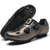 Hixingo Scarpe da Ciclismo MTB per Uomo Donna MTB Compatibili Pedali SPD Traspirante Unisex Scarpe Mountain Bike Ciclismo All'aperto per Bici, 37-47 EU (Marrone,47)