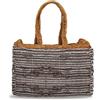 BANZAII TEXTILE INNOVATOR ONLINE Banzaii borsa donna estiva colorata, borsa mare in paglia intrecciata, interamente realizzata a mano Amalfi Marrone