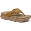 KuaiLu Infradito Donna Con Comodo Supporto Arco Sandali Da Camminare Cuoio Atletico Spessore Cuscino Recupero Flip Flops Slip On Interno All'aperto Estate Casual, Beige EU 40