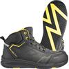 BWOLF Phoenix S3 - Scarpe antinfortunistiche da uomo S3 Nabuk impermeabili, antiscivolo 4x4 Grip Tech, suola Ergo, nero/giallo, 37 EU