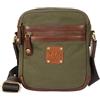 TYT Ponente, Borsa a Tracolla da Uomo, Compatta in Wax Canvas e Pelle, Shoulder Bag con Doppio Scomparto e Tasche con Zip, Tracolla Regolabile, 21x18x4 cm