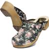 BeComfy Zoccoli Unisex in Pelle e Legno per Donna e Uomo - Vera Pelle 35-46 EU (Nero Rosa, Sistema Taglie Calzature EU, Adulto, Numero, Media, 41)