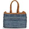 BANZAII TEXTILE INNOVATOR ONLINE Banzaii borsa donna estiva colorata, borsa mare in paglia intrecciata, interamente realizzata a mano Amalfi Blu
