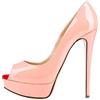 QIANKUN Sexy Open Toe Piattaforma Donne Tacchi Alti Super Alta Vernice Scarpe Tacchi Alti Rosso Scarpe Da Sposa Stiletti