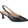 Valleverde 19040, Décolleté Slingback da Donna in Pelle con Cinturino Regolabile (Nero, Sistema Taglie Calzature EU, Adulto, Numero, Media, 39)