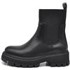 IF FASHION Stivali Stivaletti Anfibi Scarpe Chelsea Elasticizzati da Donna Platform MP370-3 Nero N.39