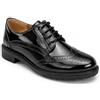 Primtex Derbies Vernies Elegante Donna Suola Pelle Tacco Quadrato