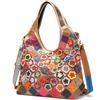 Eysee - Borsa a tracolla da donna, in pelle, colorata, con manico superiore