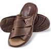 ESTRO Sandali Uomo Estivi Pelle - Ciabatte Uomo Estive Pelle Sandali Estivi Ciabatte Estive s5 (46 EU, Marrone)