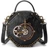 LOXOMU Borsa a tracolla da donna, stile steampunk, Y2K, borsa a tracolla in pelle vegana, borsa Lolita, borsa a tracolla per feste e uso quotidiano