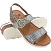 Zerimar Sandalo da Sera da Donna in Pelle | Sandali con Zeppa | Sandali da Donna in Pelle | Suola Antiscivolo | Fibbia Regolabile