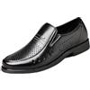 Generico Mocassini Uomo Scivolare su in Pelle PU Traforata, Punta Tonda, Traspiranti E Comodi, Scarpe Estive Casual E Business,Nero,40 EU