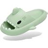 INMINPIN Ciabatte Squalo Estive Donna Uomo Pantofole da bagno Comode Ciabatta da Doccia Antiscivolo Sandali da Spiaggia e Piscina a Punta Aperta Shark Slides Slippers, Matcha, 38/39 EU