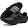 Treer Scarpe Ciclismo Strada Uomo Senza Attacchi, Scarpe MTB Uomo Donna, Unisex Equitazione MTB da Ciclismo da Bici, Suela de Goma, 37-48 EU (Nero,48)