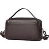 A-QMZL Borsa da uomo Borse a tracolla da uomo Borsa a mano da uomo Nuova elegante pelle con slot carte di grande capacità casual zaino spalla borse impermeabili Crossbody, marrone, 9 cm x 23.5 cm x 14
